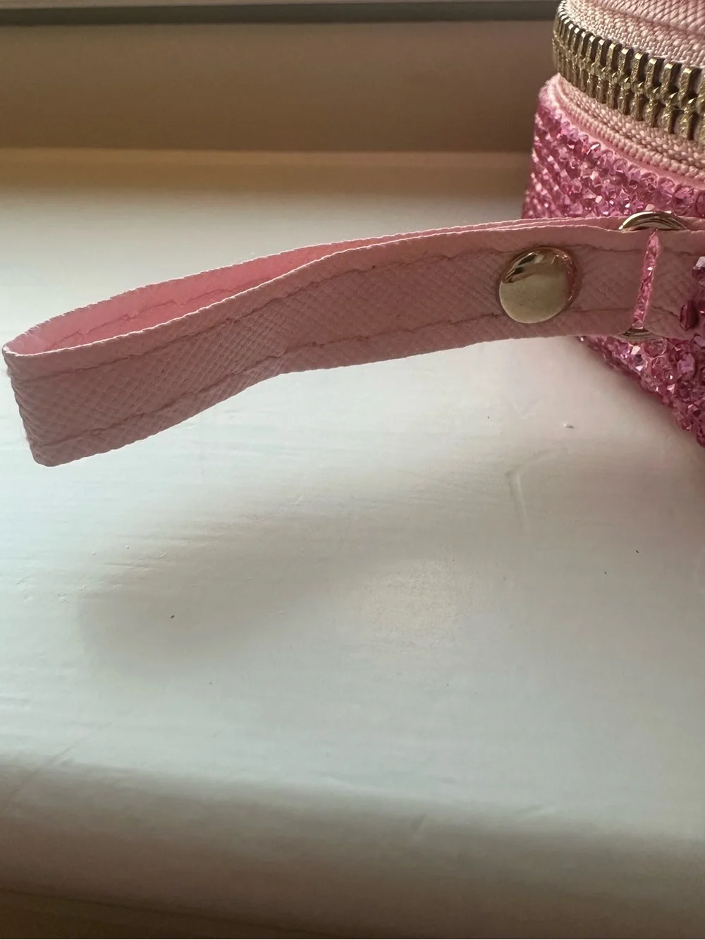 Pink Rhinestone Heart Jewelry Box Travel Case w/ 3 CZ Stud Earrings NIB NWT